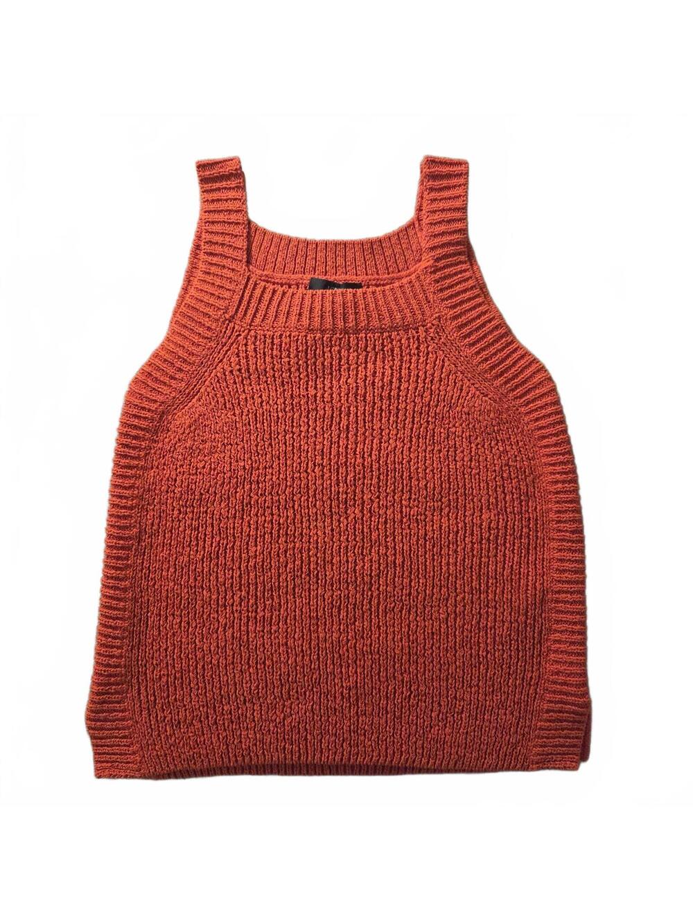 J.Crew Orange Knit Sweater Tank Top XS